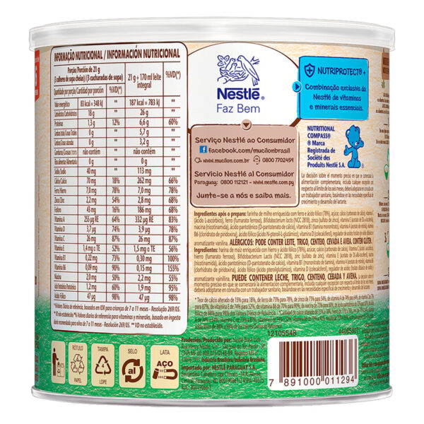 Nestle Cereal Infantil Mucilon Milho 400g - Image 3